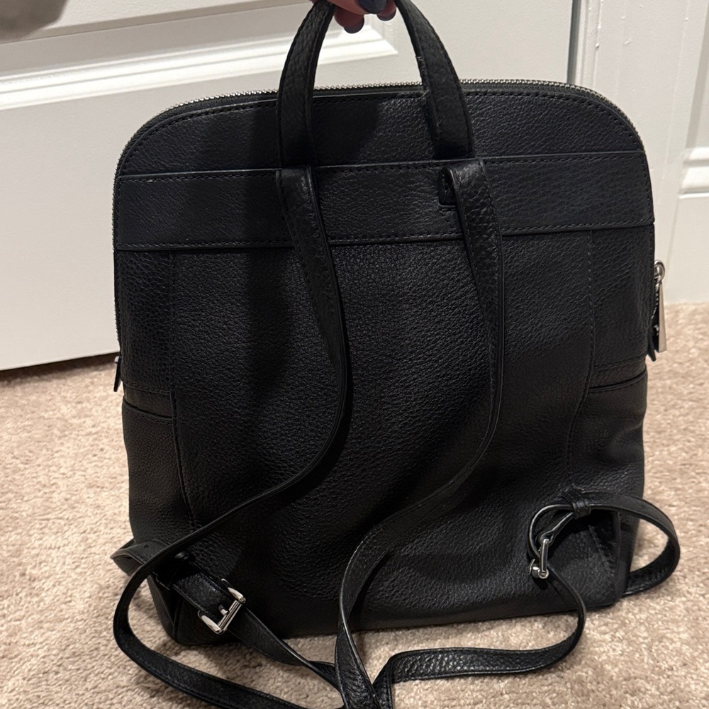 Michael Kors women’s Black Leather Backpack - Picture 2 of 5